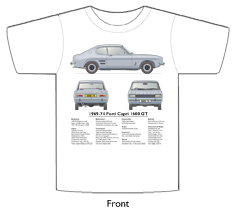 Ford Capri MkI 1600GT 1969-74 T-shirt Front